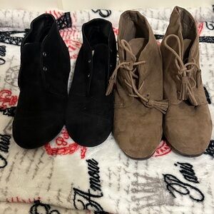 Black and Brown Ankle Boots